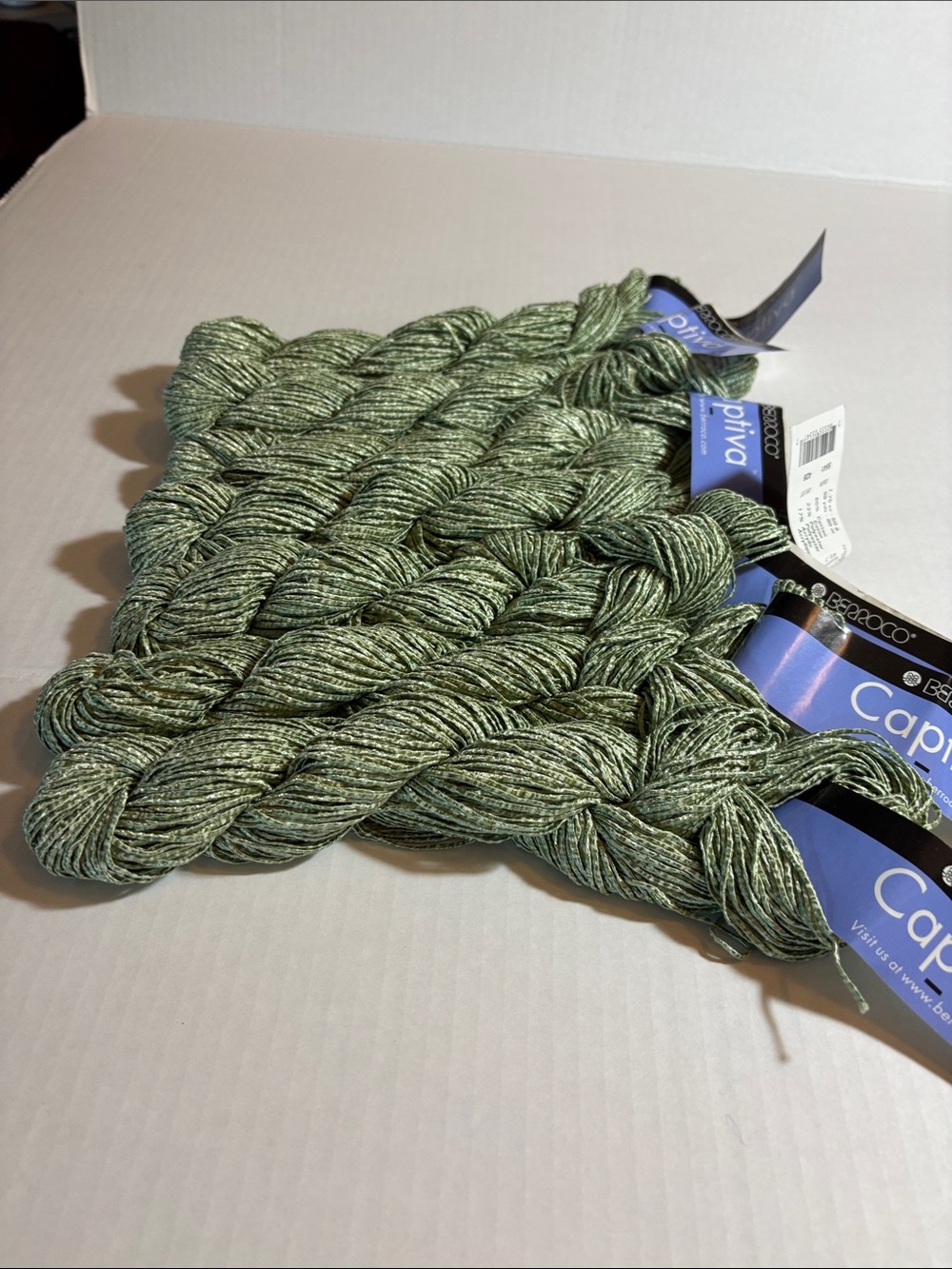 Mint Green CAPTIVA by BERROCO Decorative Yarn - 7 Skeins